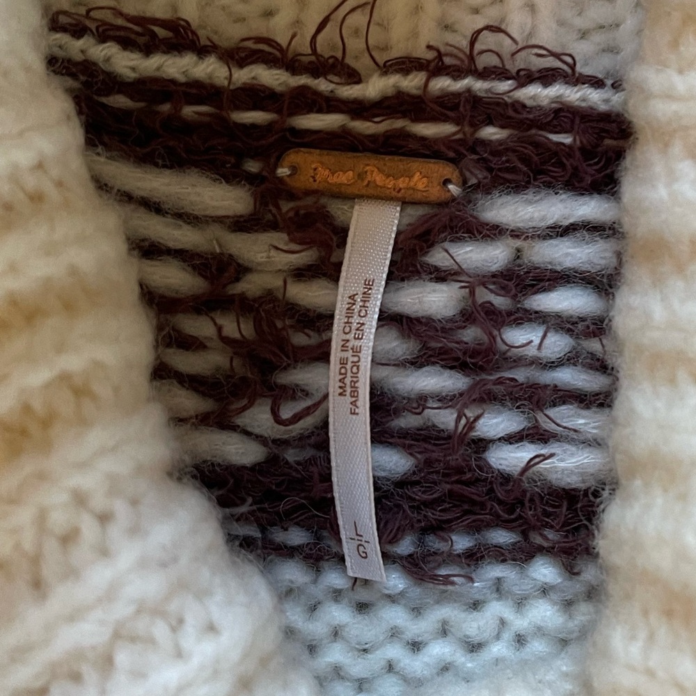 Large Free People Check Me Out pullover - winter fog